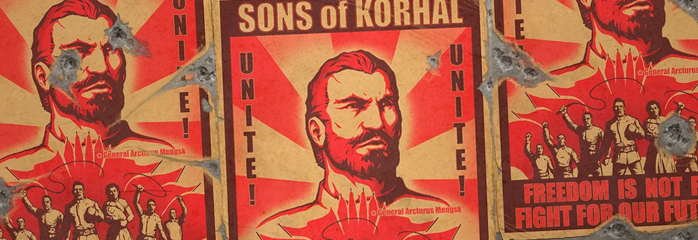 Cartelloni per la propaganda di Mengsk e i Figli di Korhal.
