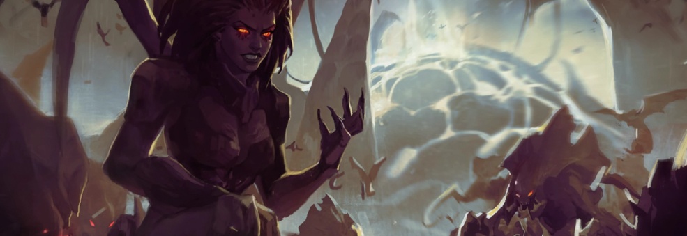 Illustrazione di Kerrigan che riconquista lo sciame.