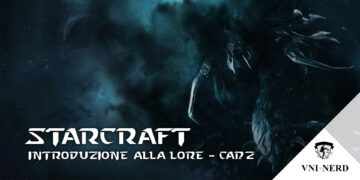 Illustrazione che rappresenta lo spazio e in trasparenza uno zerg.