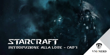 Illustrazione che rappresenta lo spazio e in trasparenza un terran.