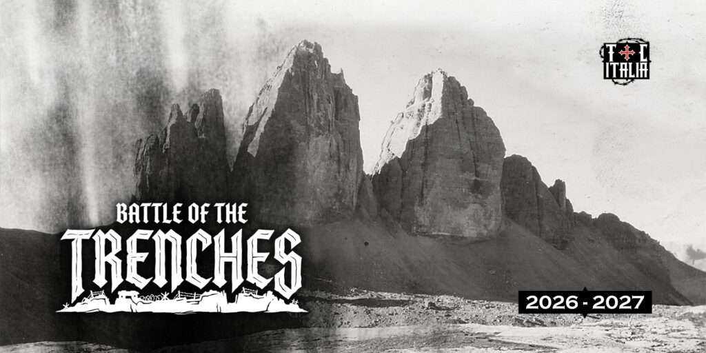 Immagine evocativa delle Tre cime di Lavaredo come sfondo per l'evento Battle of the Trenches 2026.